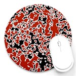 Splatter Abstract Texture Round Mousepads Front