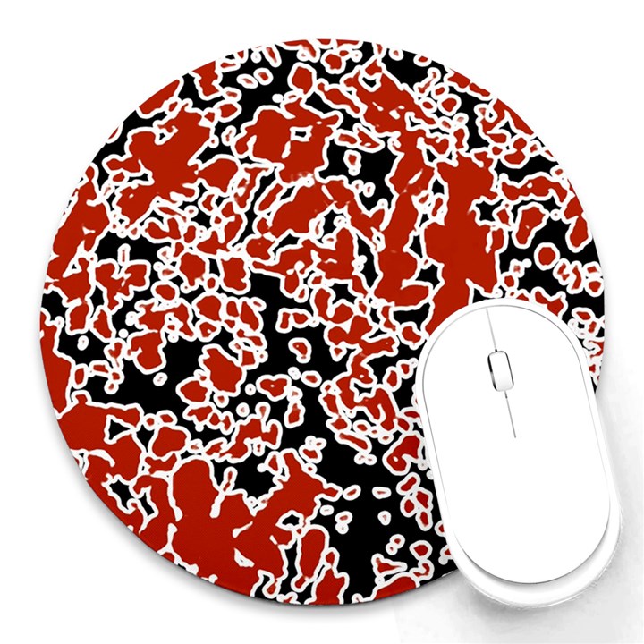 Splatter Abstract Texture Round Mousepads