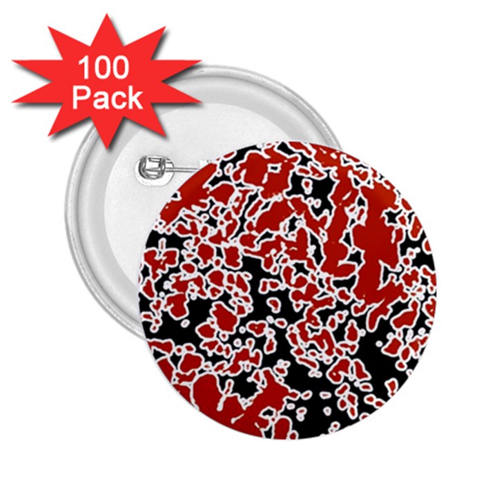 Splatter Abstract Texture 2.25  Buttons (100 pack) 