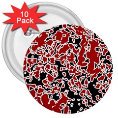 Splatter Abstract Texture 3  Buttons (10 Pack)  by dflcprints