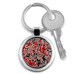 Splatter Abstract Texture Key Chains (Round)  Front