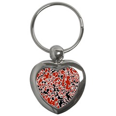 Splatter Abstract Texture Key Chains (heart)  by dflcprints