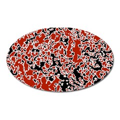 Splatter Abstract Texture Oval Magnet by dflcprints