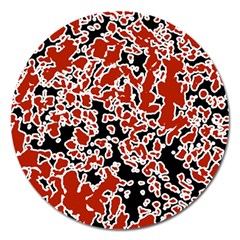 Splatter Abstract Texture Magnet 5  (round) by dflcprints