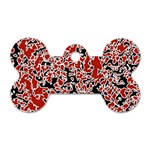 Splatter Abstract Texture Dog Tag Bone (One Side) Front