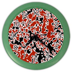 Splatter Abstract Texture Color Wall Clocks by dflcprints