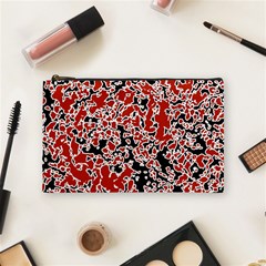 Splatter Abstract Texture Cosmetic Bag (medium)  by dflcprints