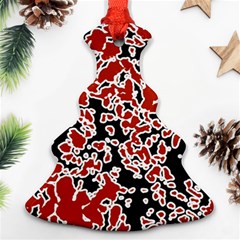 Splatter Abstract Texture Christmas Tree Ornament (two Sides) by dflcprints