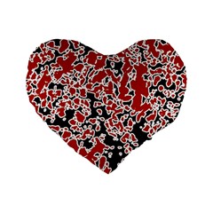 Splatter Abstract Texture Standard 16  Premium Heart Shape Cushions by dflcprints