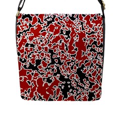 Splatter Abstract Texture Flap Messenger Bag (l)  by dflcprints