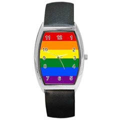 Pride Flag Barrel Style Metal Watch