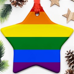 Pride Flag Star Ornament (Two Sides)