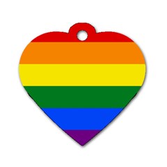 Pride Flag Dog Tag Heart (Two Sides)