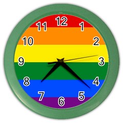 Pride Flag Color Wall Clocks