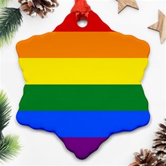 Pride Flag Ornament (Snowflake)