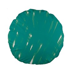 Background Green Abstract Standard 15  Premium Flano Round Cushions by Nexatart