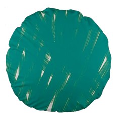 Background Green Abstract Large 18  Premium Flano Round Cushions by Nexatart