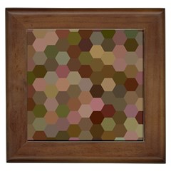 Brown Background Layout Polygon Framed Tiles by Nexatart