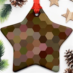 Brown Background Layout Polygon Ornament (star) by Nexatart