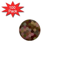 Brown Background Layout Polygon 1  Mini Magnets (100 Pack)  by Nexatart