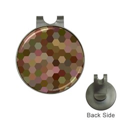 Brown Background Layout Polygon Hat Clips With Golf Markers by Nexatart