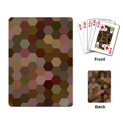 Brown Background Layout Polygon Playing Card by Nexatart