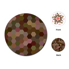 Brown Background Layout Polygon Playing Cards (round)  by Nexatart