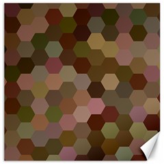 Brown Background Layout Polygon Canvas 20  X 20   by Nexatart