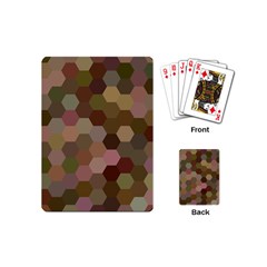 Brown Background Layout Polygon Playing Cards (mini)  by Nexatart