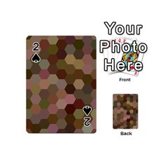 Brown Background Layout Polygon Playing Cards 54 (mini)  by Nexatart