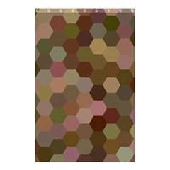 Brown Background Layout Polygon Shower Curtain 48  X 72  (small)  by Nexatart