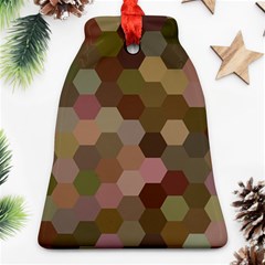 Brown Background Layout Polygon Bell Ornament (two Sides) by Nexatart