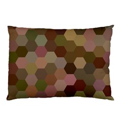 Brown Background Layout Polygon Pillow Case (two Sides) by Nexatart