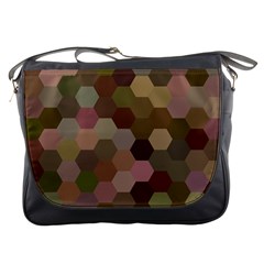 Brown Background Layout Polygon Messenger Bags by Nexatart