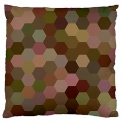 Brown Background Layout Polygon Large Cushion Case (one Side) by Nexatart