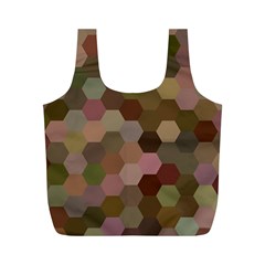 Brown Background Layout Polygon Full Print Recycle Bags (m)  by Nexatart