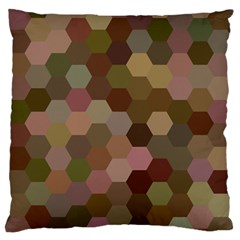 Brown Background Layout Polygon Standard Flano Cushion Case (two Sides) by Nexatart