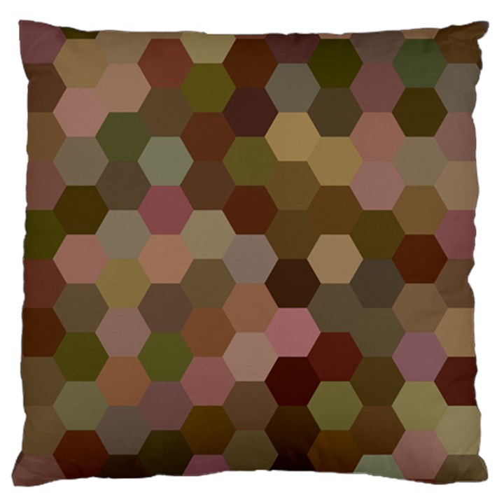 Brown Background Layout Polygon Standard Flano Cushion Case (Two Sides)