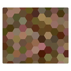 Brown Background Layout Polygon Double Sided Flano Blanket (small)  by Nexatart