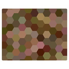 Brown Background Layout Polygon Double Sided Flano Blanket (medium) 