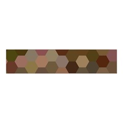 Brown Background Layout Polygon Velvet Scrunchie