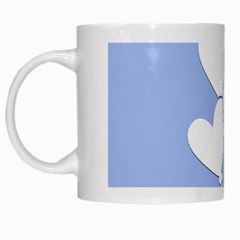 Clouds Sky Air Balloons Heart Blue White Mugs by Nexatart