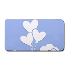 Clouds Sky Air Balloons Heart Blue Medium Bar Mats by Nexatart