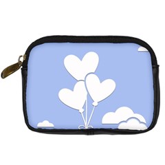 Clouds Sky Air Balloons Heart Blue Digital Camera Cases by Nexatart