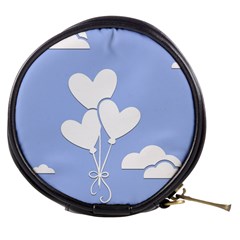 Clouds Sky Air Balloons Heart Blue Mini Makeup Bags by Nexatart