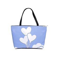 Clouds Sky Air Balloons Heart Blue Shoulder Handbags by Nexatart