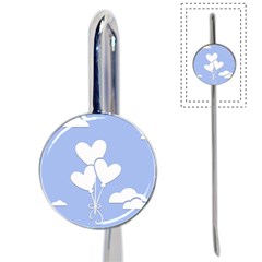 Clouds Sky Air Balloons Heart Blue Book Mark by Nexatart