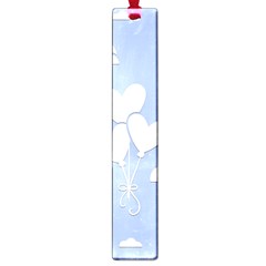 Clouds Sky Air Balloons Heart Blue Large Book Marks by Nexatart