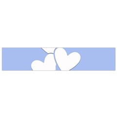 Clouds Sky Air Balloons Heart Blue Flano Scarf (small) by Nexatart