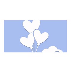 Clouds Sky Air Balloons Heart Blue Satin Wrap by Nexatart